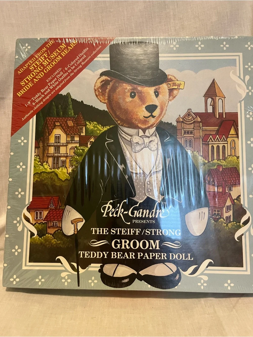 Bride & Groom Steiff Teddy Bear Paper Doll Set